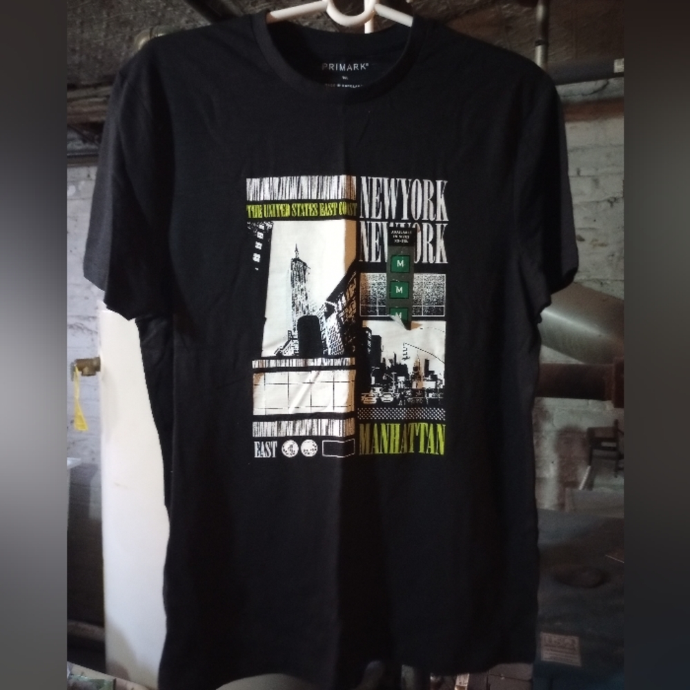 Primark Black NYC Graphic Short-Sleeved Tee